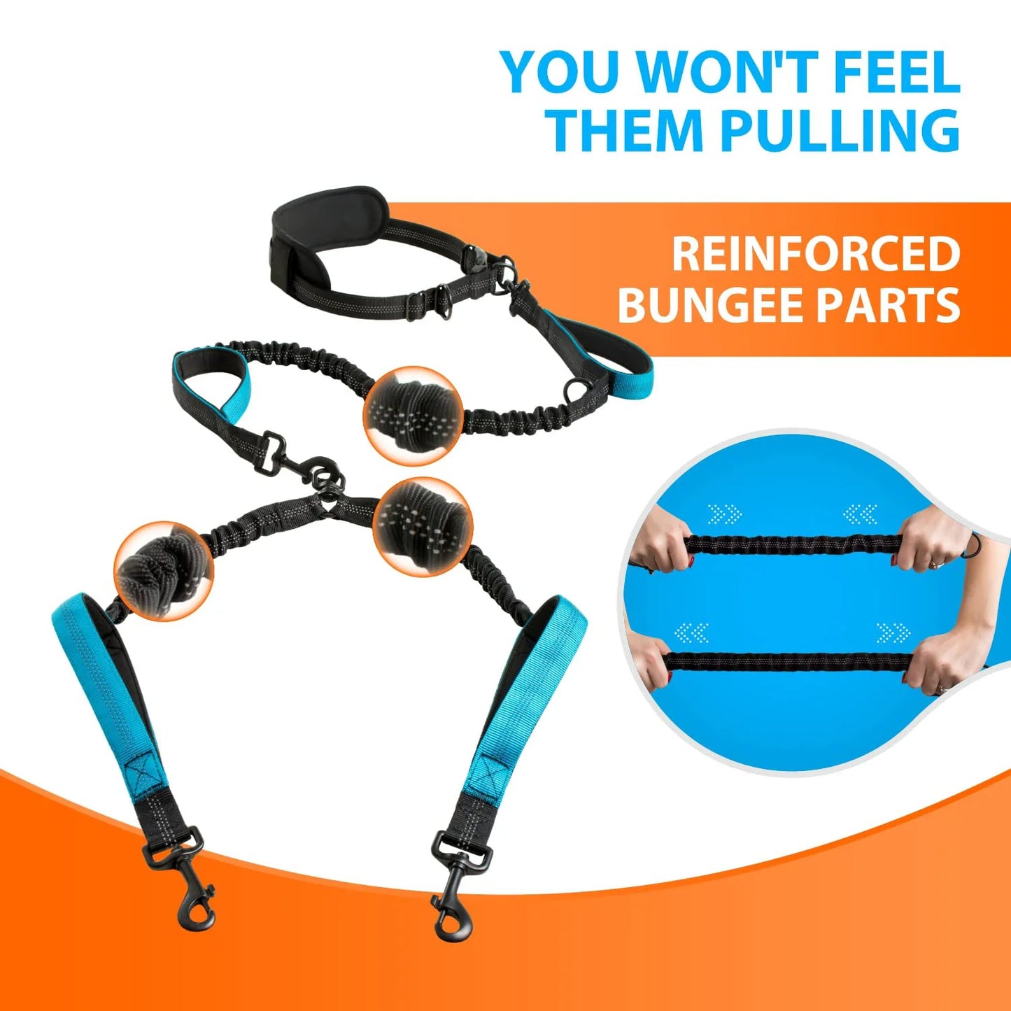 Liberate your hands and reclaim the joy of walking your pack. An all-terrain, shock-absorbing dual leash that balances mismatched energies and gives you instant close-range control over hyperactive pullers.