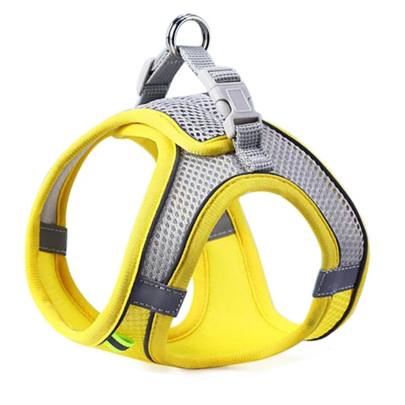 Reflective Breathable Mesh Pet Harness Set | No-Pull Vest for Cats & Small Dogs (1.5kg - 11kg)