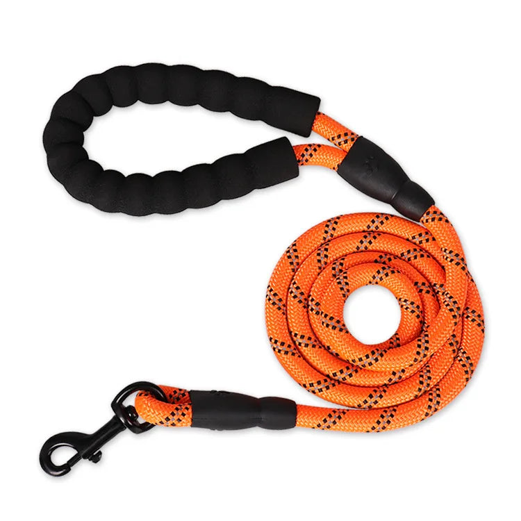 Reclaim the joy of walking your strongest companion. A heavy-duty, blister-free rope leash engineered for unbreakable security, nighttime peace of mind, and the ultimate freedom to explore.