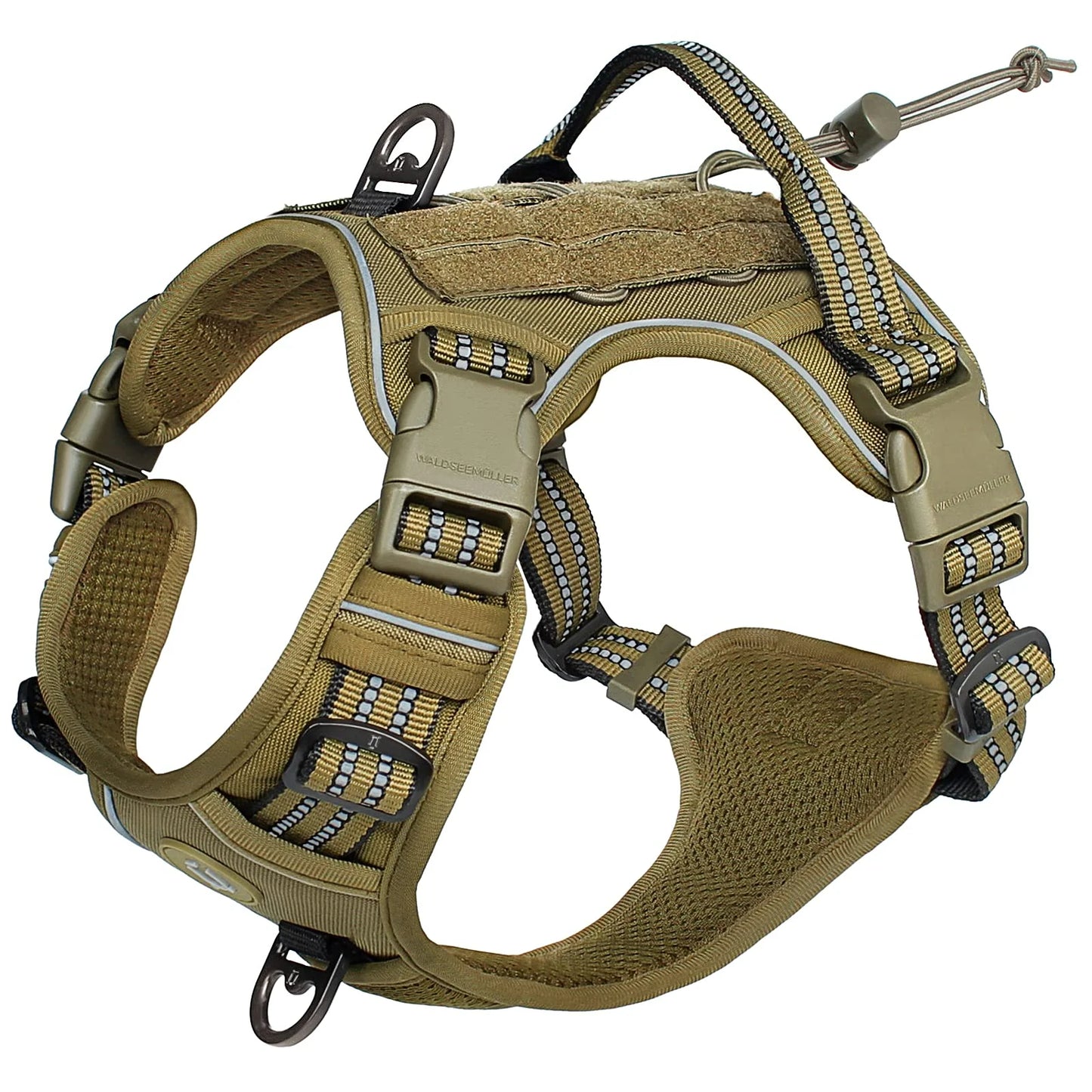 Tactical No-Pull Dog Harness | Reflective MOLLE Vest for Large Dogs