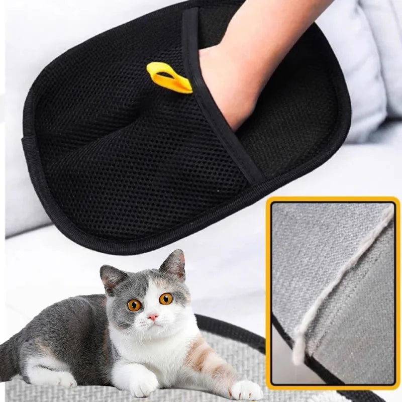 Pet Hair Remover Grooming Glove for Dogs & Cats