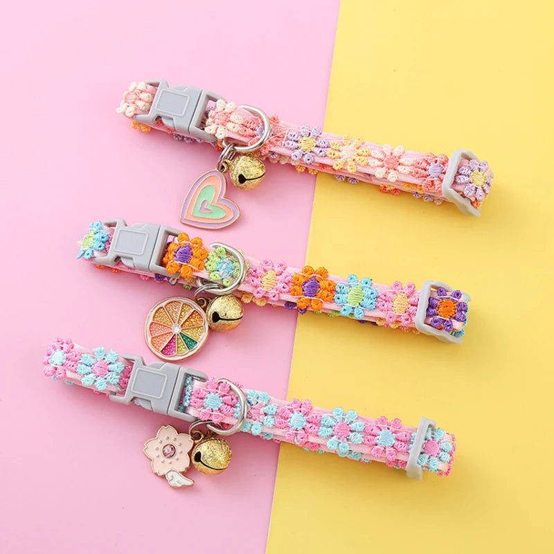 Colorful Dog & Cat Collar with Bell