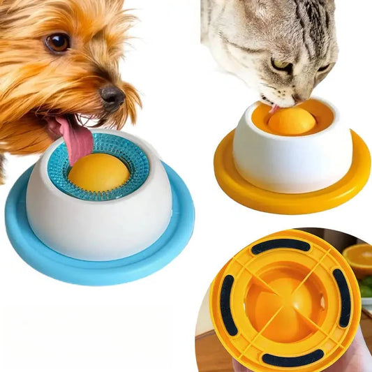 Transform anxious energy into focused bliss. A splash-proof, spherical licking sanctuary that slows down frantic meals and restores peace to your curated home.