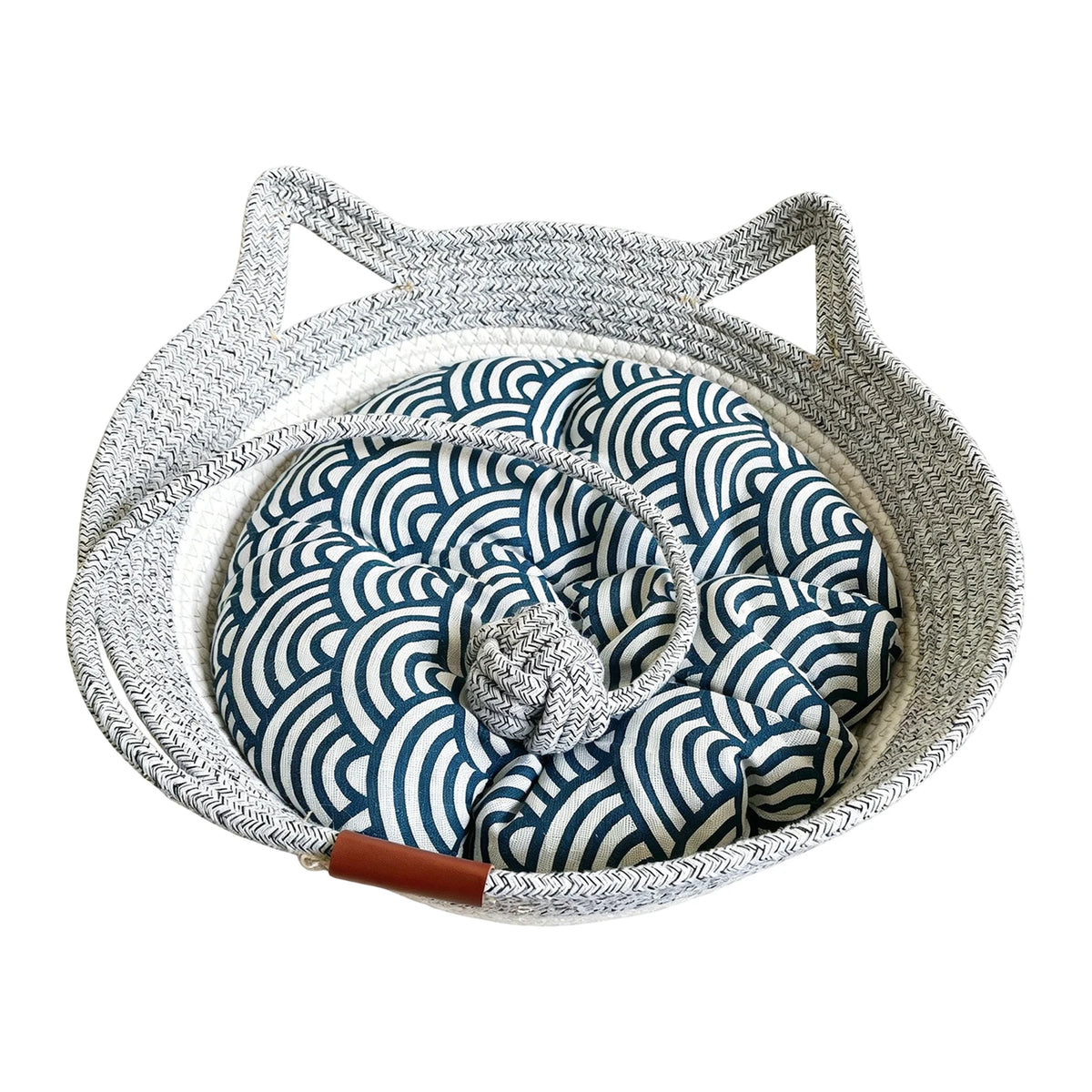 Give your fur-baby that sweet, curled-up security they crave—in an artisanal woven basket that actually looks gorgeous in your living room.