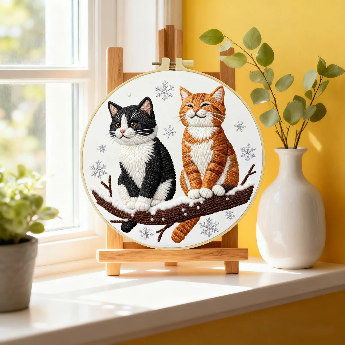 Because your winter nights call for mindful crafting, and your sanctuary deserves a touch of custom-framed feline warmth.