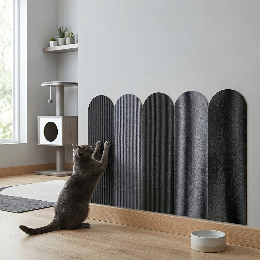Stop sofa shredding without covering your home in ugly plastic wrap. Give your cat a full-body vertical stretch that actually complements your decor.
