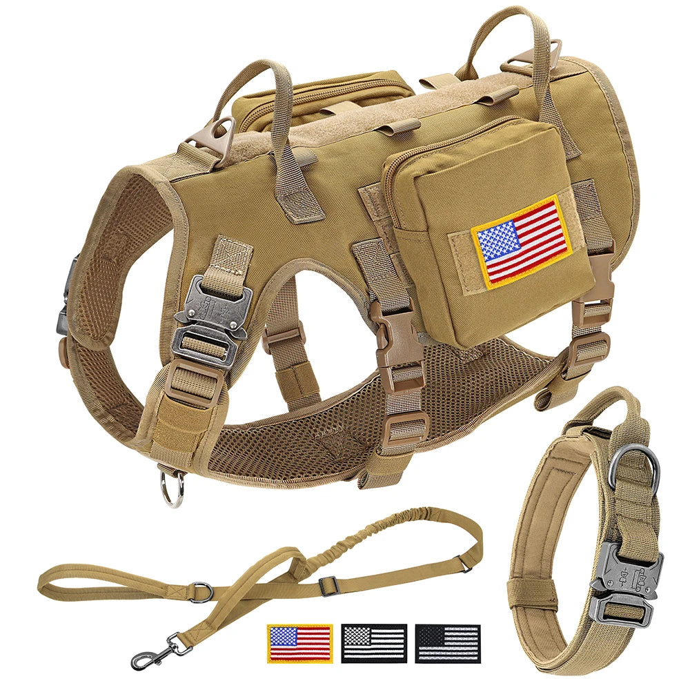 Unleash their inner guardian and conquer the wild together. A heavy-duty, 5-piece military-grade tactical setup built for ultimate control, unwavering trust, and the rugged modern lifestyle.