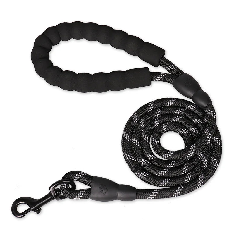Reclaim the joy of walking your strongest companion. A heavy-duty, blister-free rope leash engineered for unbreakable security, nighttime peace of mind, and the ultimate freedom to explore.