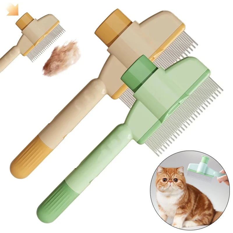 Professional Cat Grooming Brush for Hair Removal & Knot Detangling