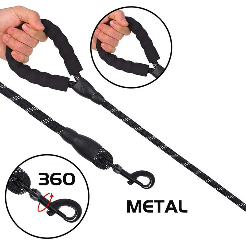 Reclaim the joy of walking your strongest companion. A heavy-duty, blister-free rope leash engineered for unbreakable security, nighttime peace of mind, and the ultimate freedom to explore.