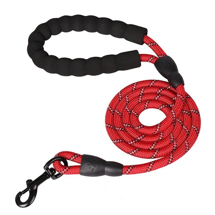 Reclaim the joy of walking your strongest companion. A heavy-duty, blister-free rope leash engineered for unbreakable security, nighttime peace of mind, and the ultimate freedom to explore.