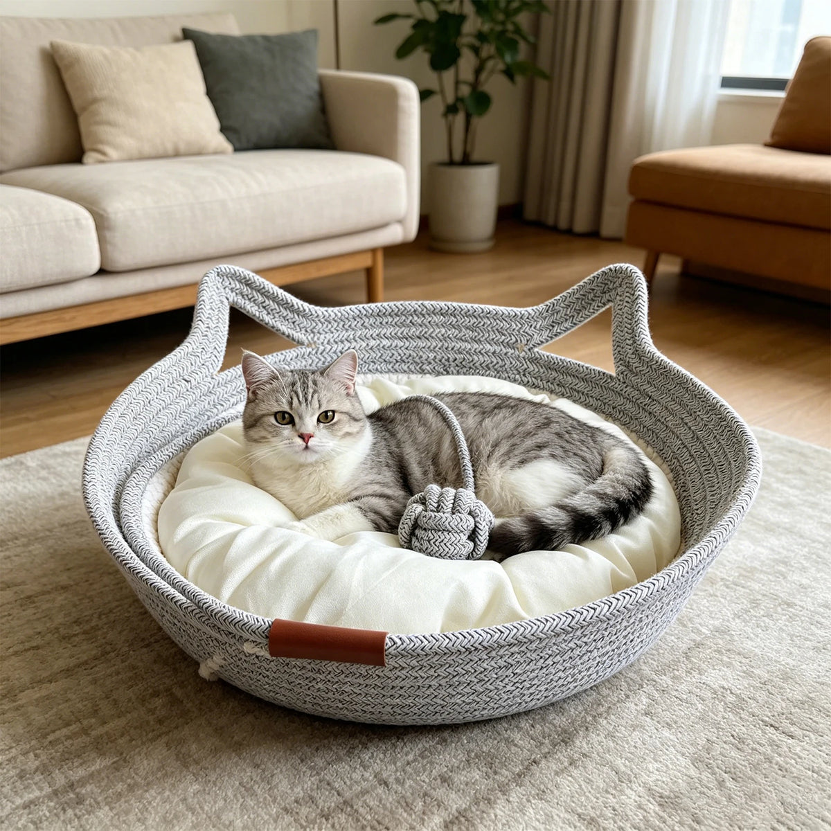 Give your fur-baby that sweet, curled-up security they crave—in an artisanal woven basket that actually looks gorgeous in your living room.