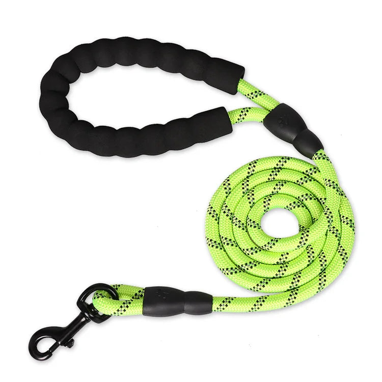 Reclaim the joy of walking your strongest companion. A heavy-duty, blister-free rope leash engineered for unbreakable security, nighttime peace of mind, and the ultimate freedom to explore.