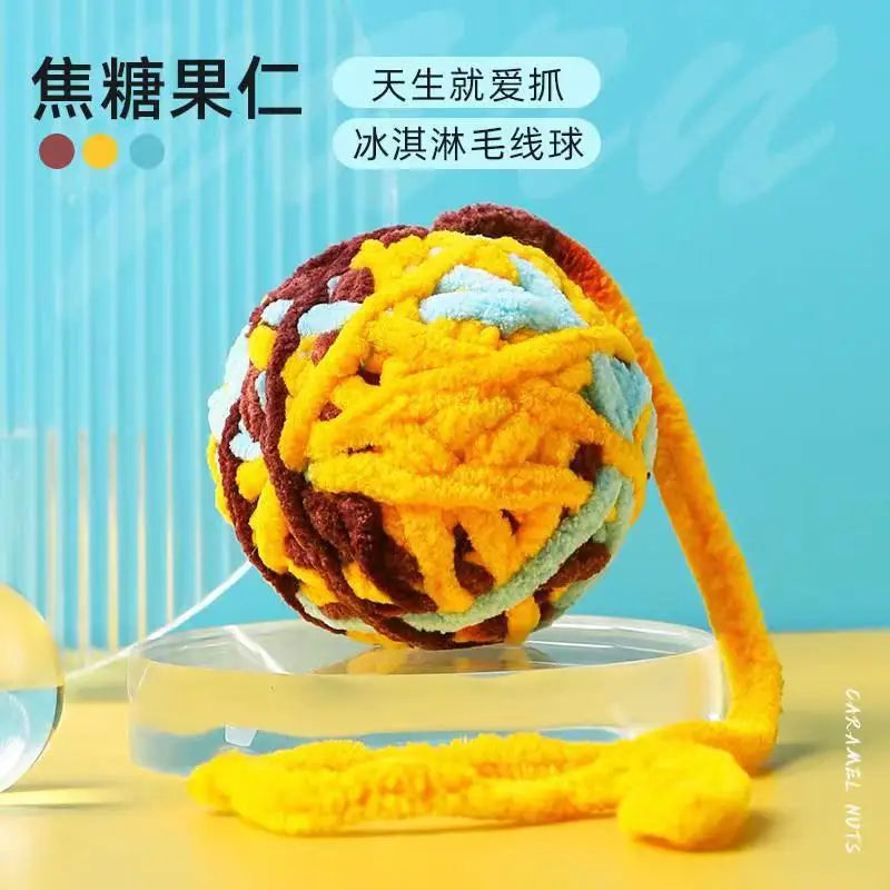 Self-Entertaining Cat Toys - Interactive Chew & Teaser Balls with Bell for Kittens