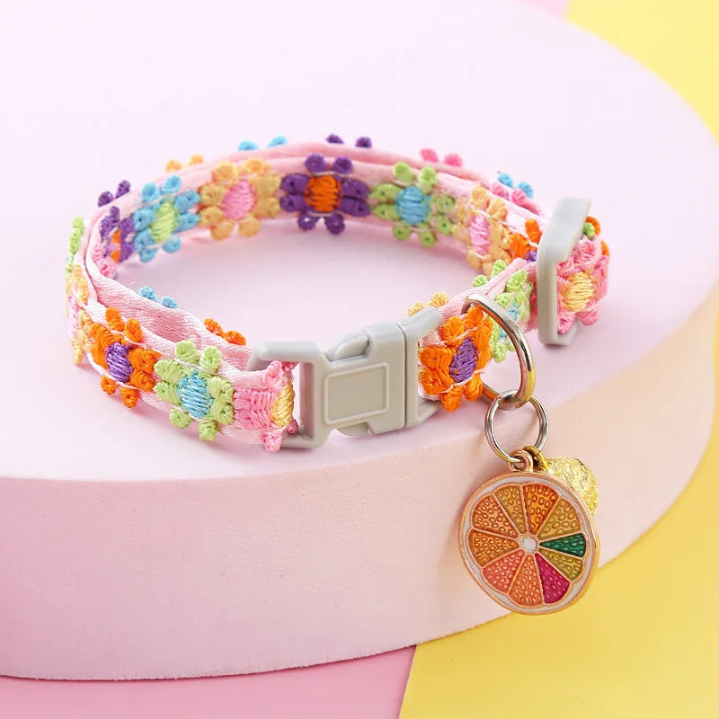Colorful Dog & Cat Collar with Bell