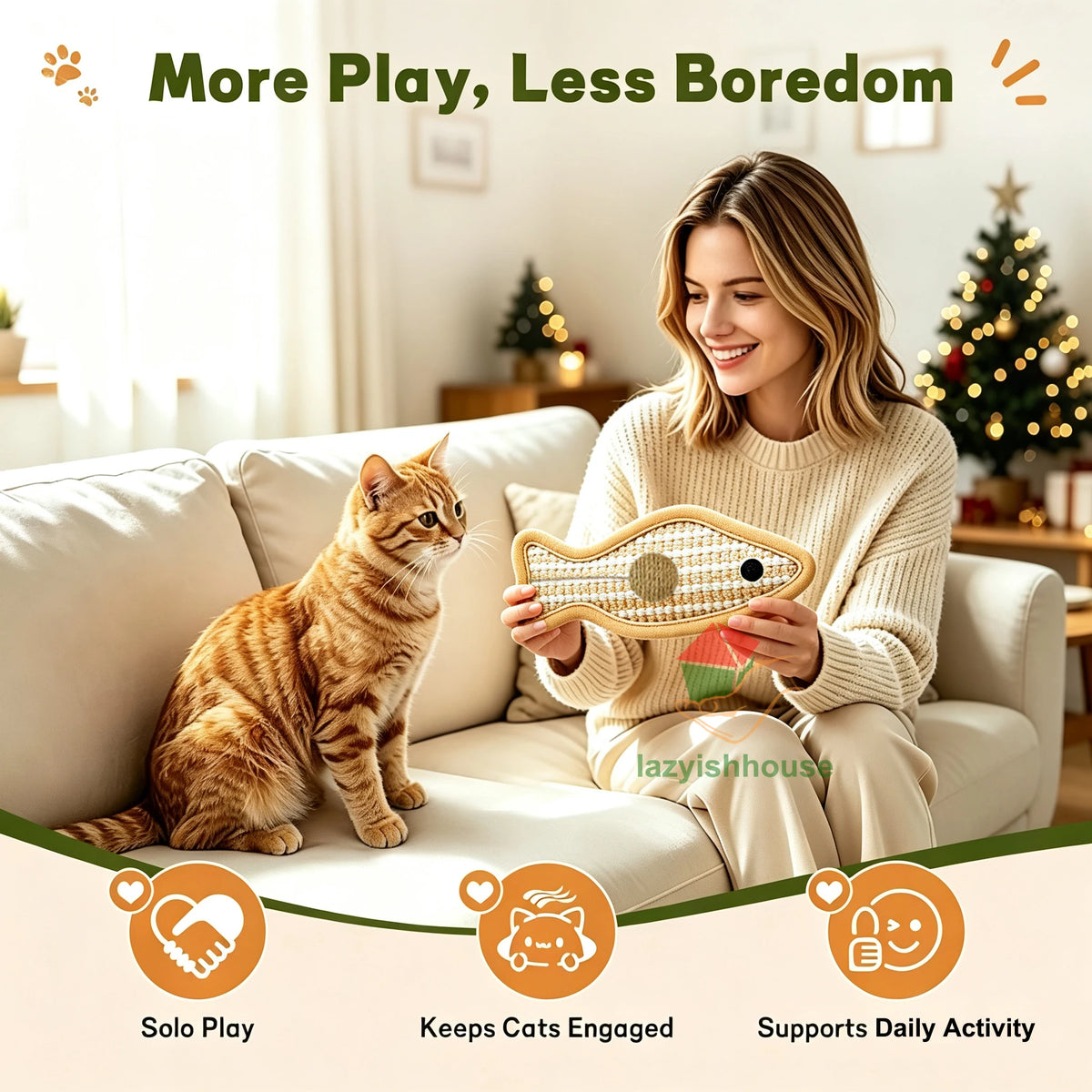 Skip the cheap plush toys that get ripped open in five minutes. Treat your cat to the ultimate natural sisal kicker