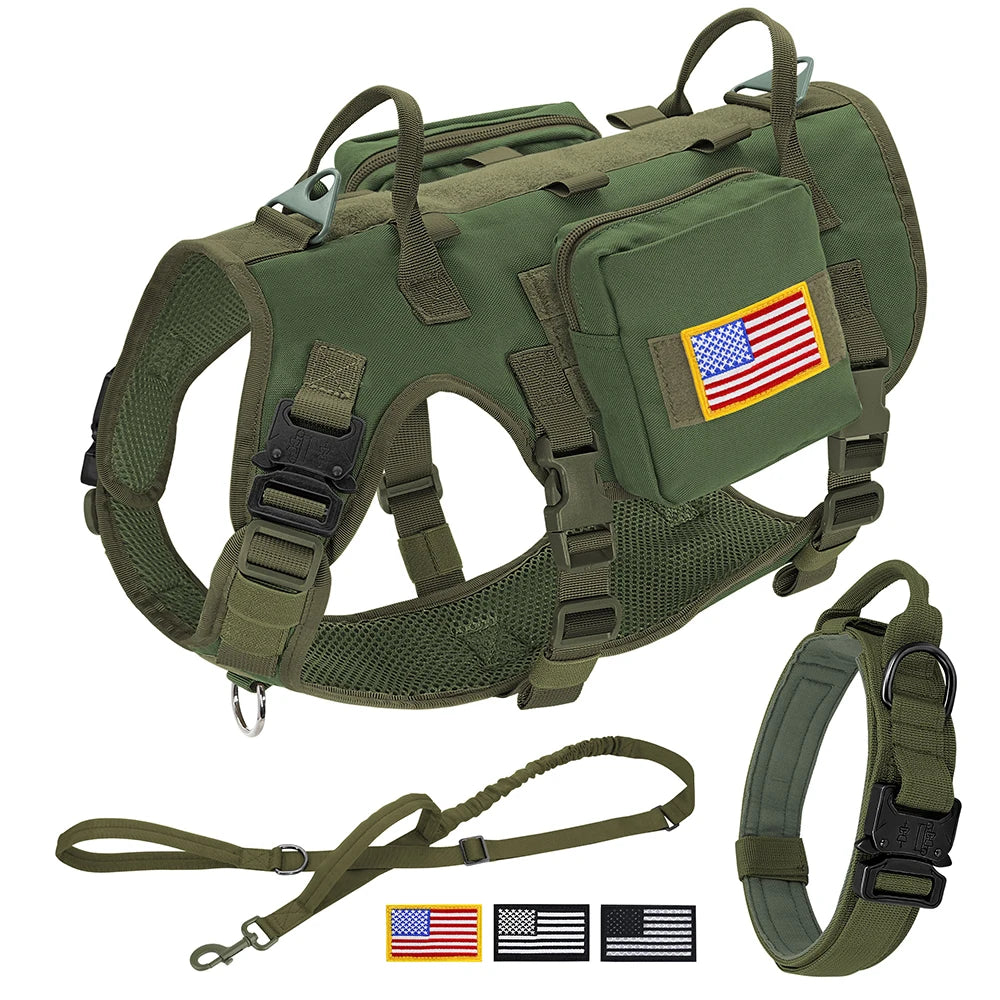 Unleash their inner guardian and conquer the wild together. A heavy-duty, 5-piece military-grade tactical setup built for ultimate control, unwavering trust, and the rugged modern lifestyle.