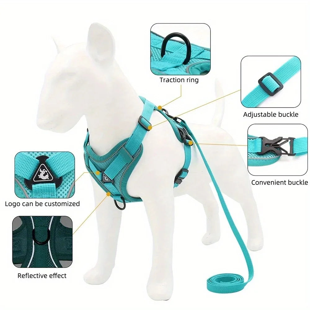 End the Tug-of-War: The Professional 2-in-1 No-Pull Harness for Active Explorers