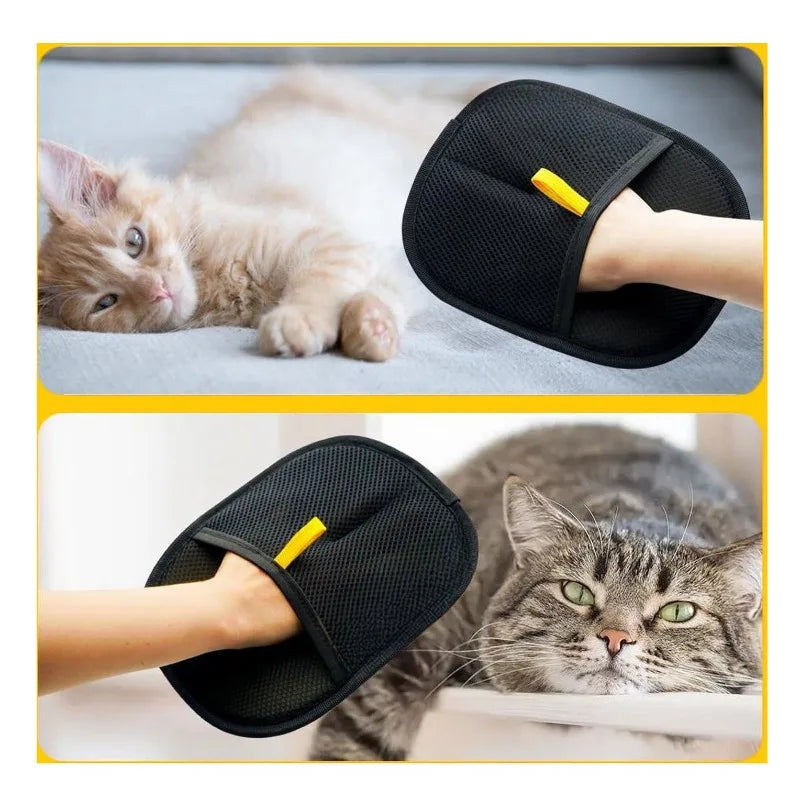 Pet Hair Remover Grooming Glove for Dogs & Cats