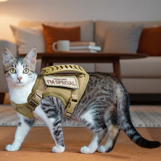 Tactical Cat Harness | Escape Proof Adjustable Vest with Handle