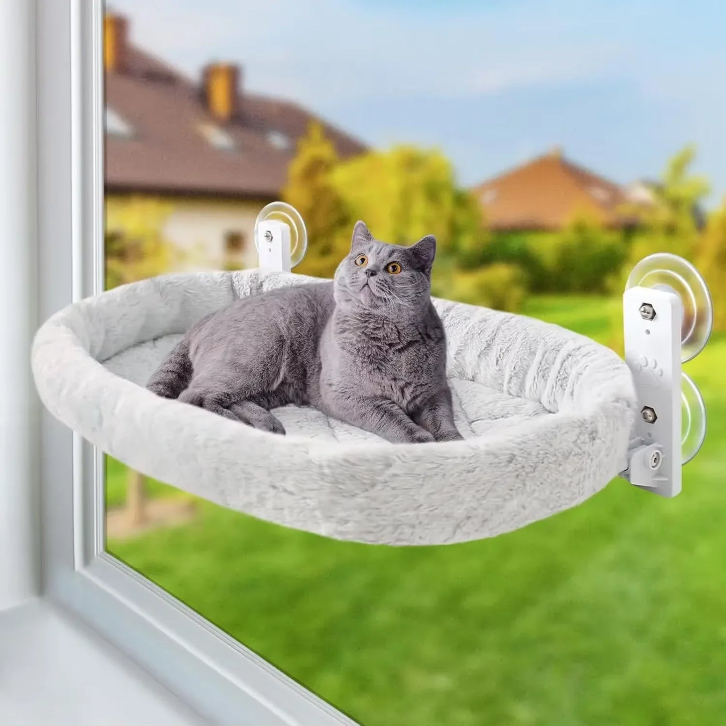 Winter Cat Window Hammock | 40lb Capacity Suction Cup Perch