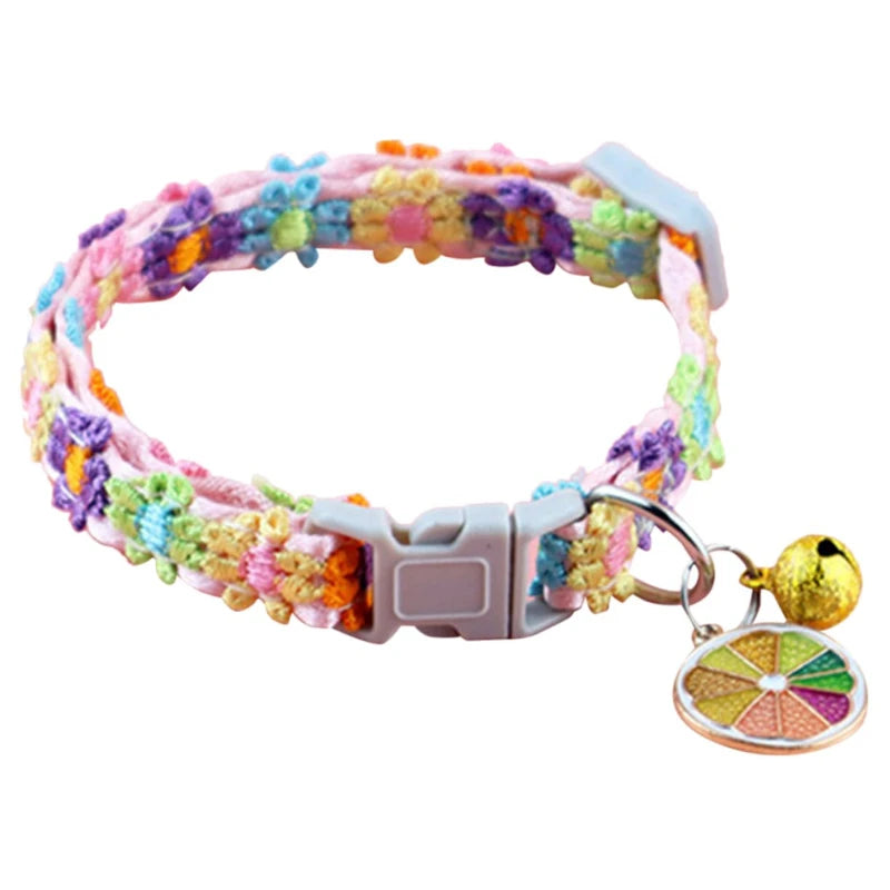 Colorful Dog & Cat Collar with Bell