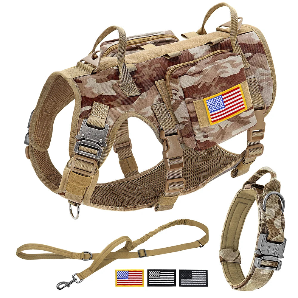 Unleash their inner guardian and conquer the wild together. A heavy-duty, 5-piece military-grade tactical setup built for ultimate control, unwavering trust, and the rugged modern lifestyle.