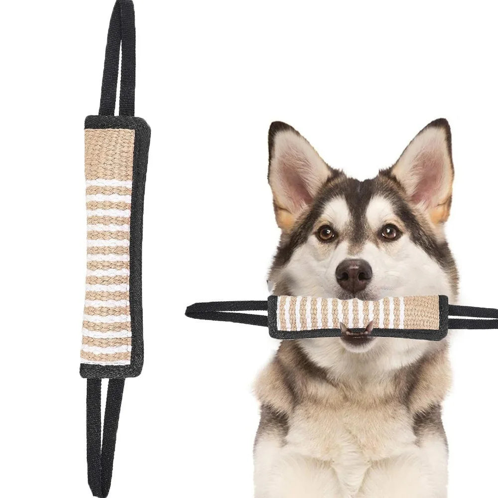 Interactive Dog & Cat Chew Toy - Bite-Resistant Tug Pillow with Rope Handles