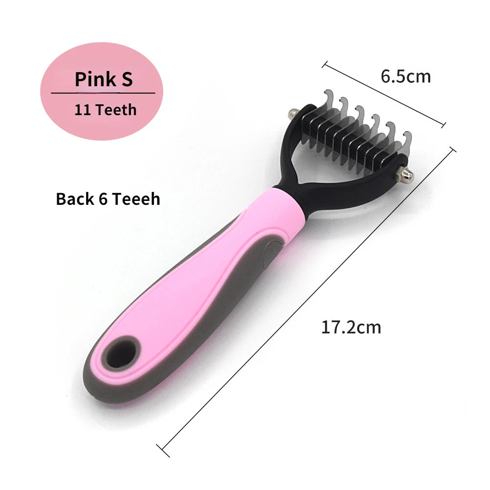 2-in-1 Pet Deshedding Brush | Professional Undercoat Rake