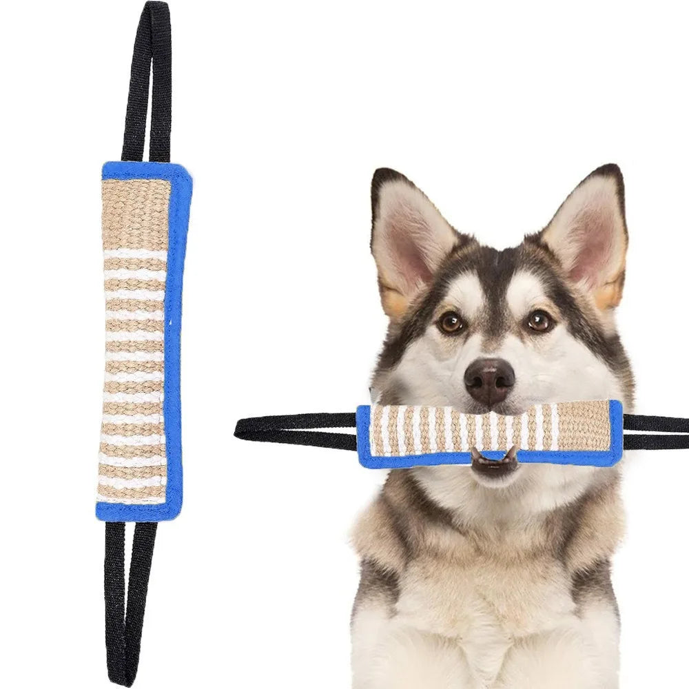 Interactive Dog & Cat Chew Toy - Bite-Resistant Tug Pillow with Rope Handles