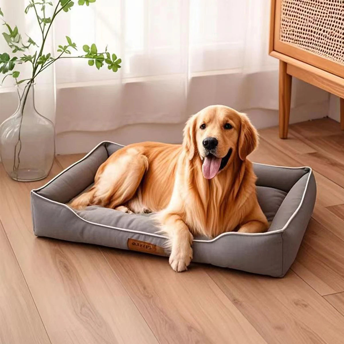 Provide your loyal companion with a luxurious, unshakeable sanctuary of deep sleep, while keeping your chic living room flawlessly elegant.