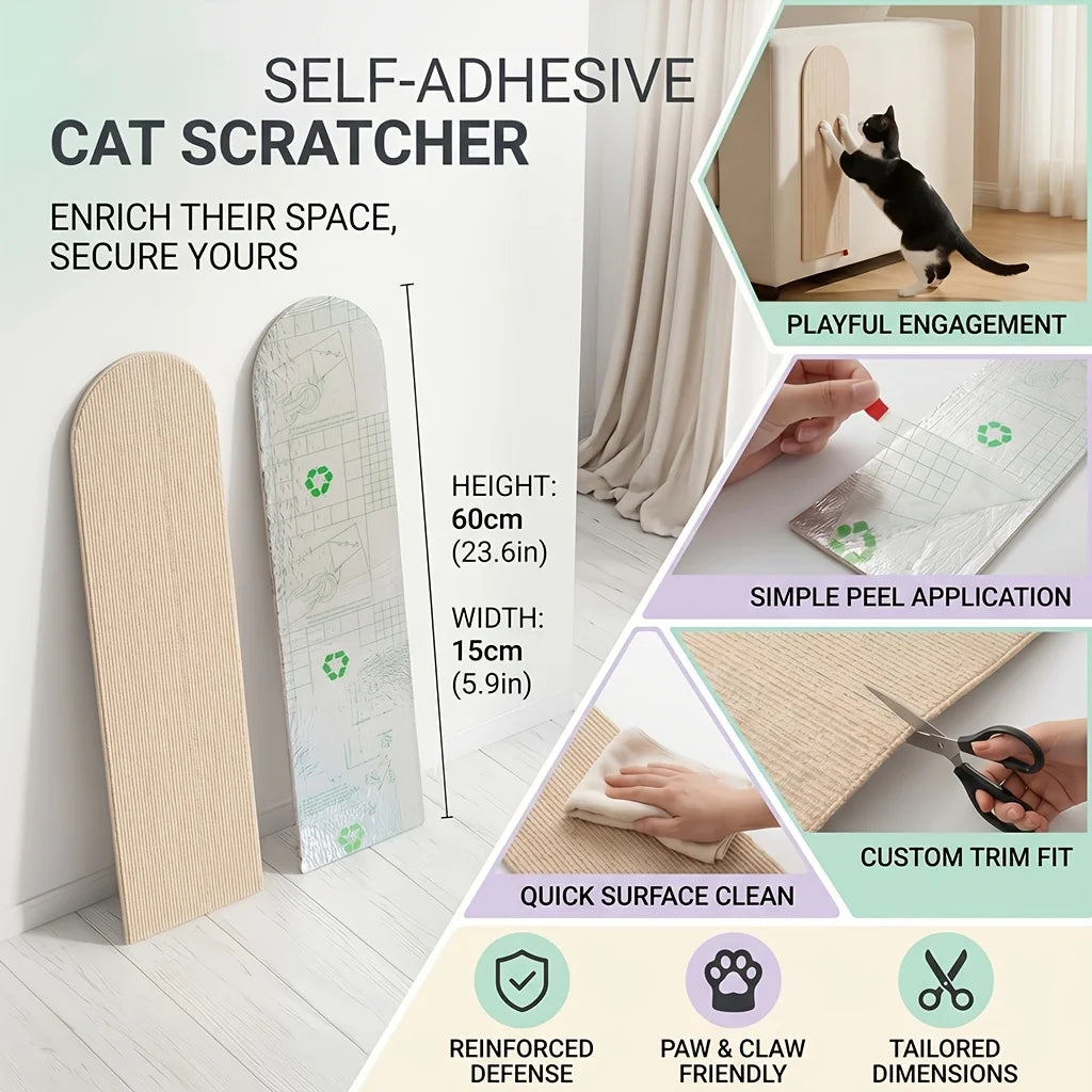 Stop sofa shredding without covering your home in ugly plastic wrap. Give your cat a full-body vertical stretch that actually complements your decor.