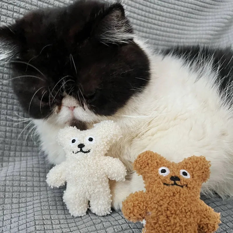 Cat Mint Plush Doll & Dog Toy - Teddy Toy for Small Dogs & Puppies