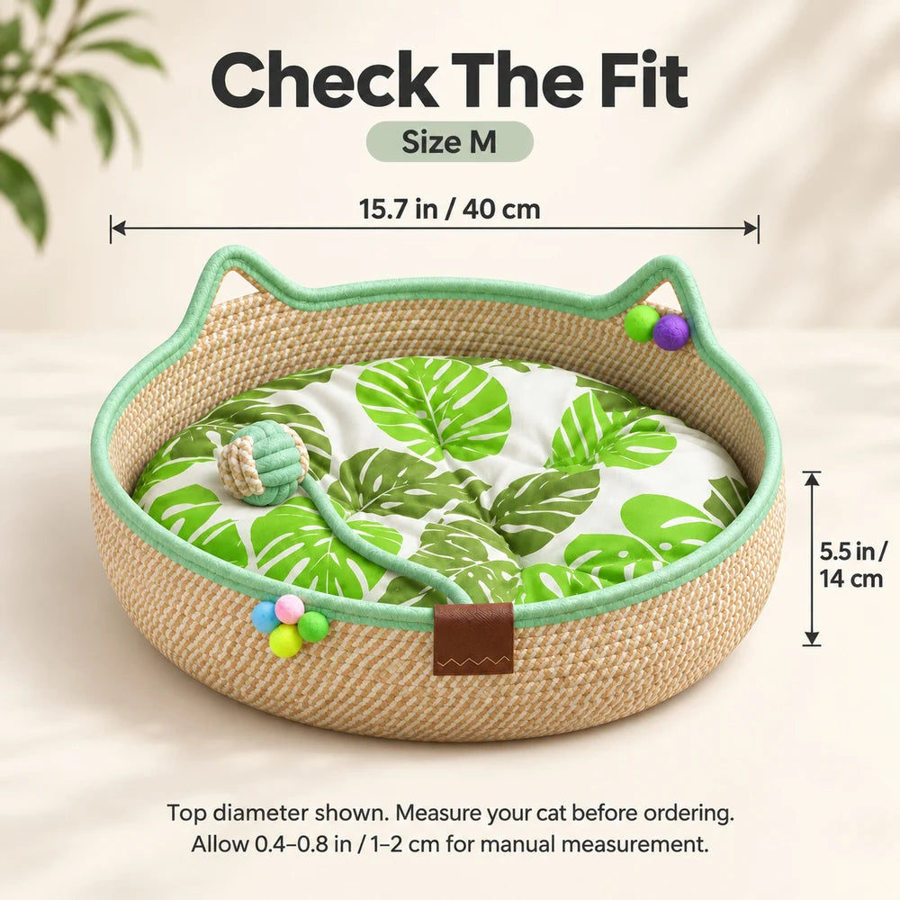 The only bed your cat won’t trade for a shipping box. Den-like security for them; quiet luxury for your home.