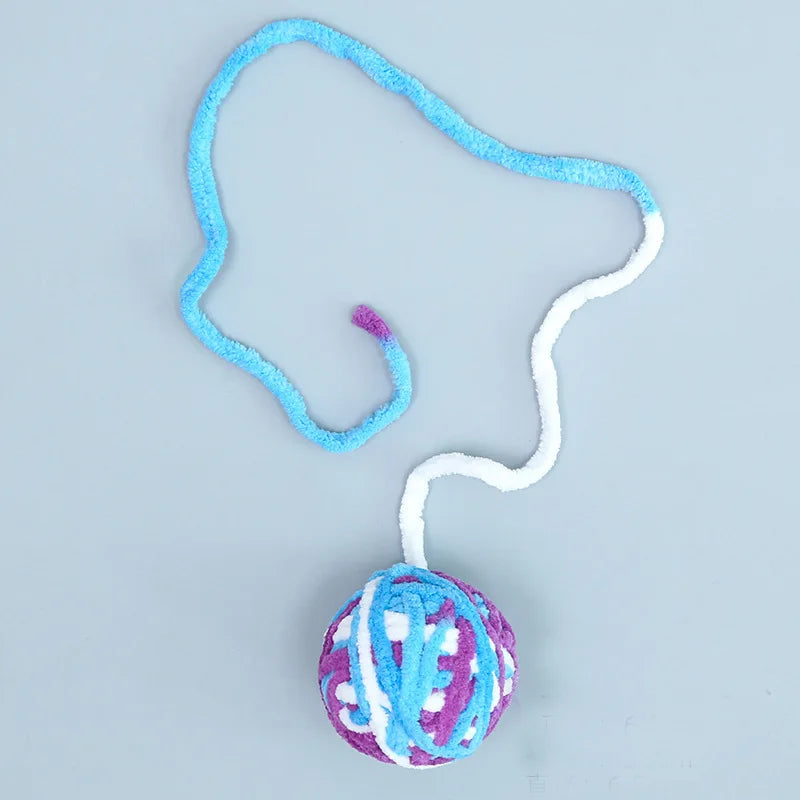 Self-Entertaining Cat Toys - Interactive Chew & Teaser Balls with Bell for Kittens
