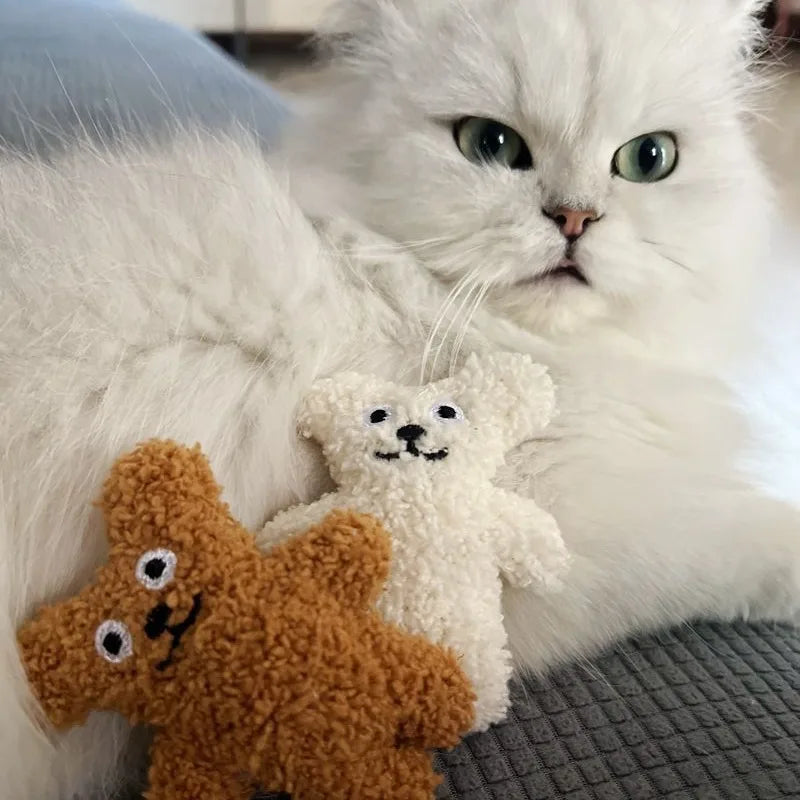 Cat Mint Plush Doll & Dog Toy - Teddy Toy for Small Dogs & Puppies