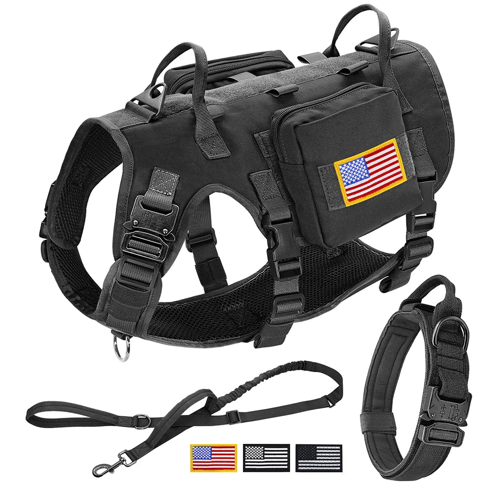 Unleash their inner guardian and conquer the wild together. A heavy-duty, 5-piece military-grade tactical setup built for ultimate control, unwavering trust, and the rugged modern lifestyle.