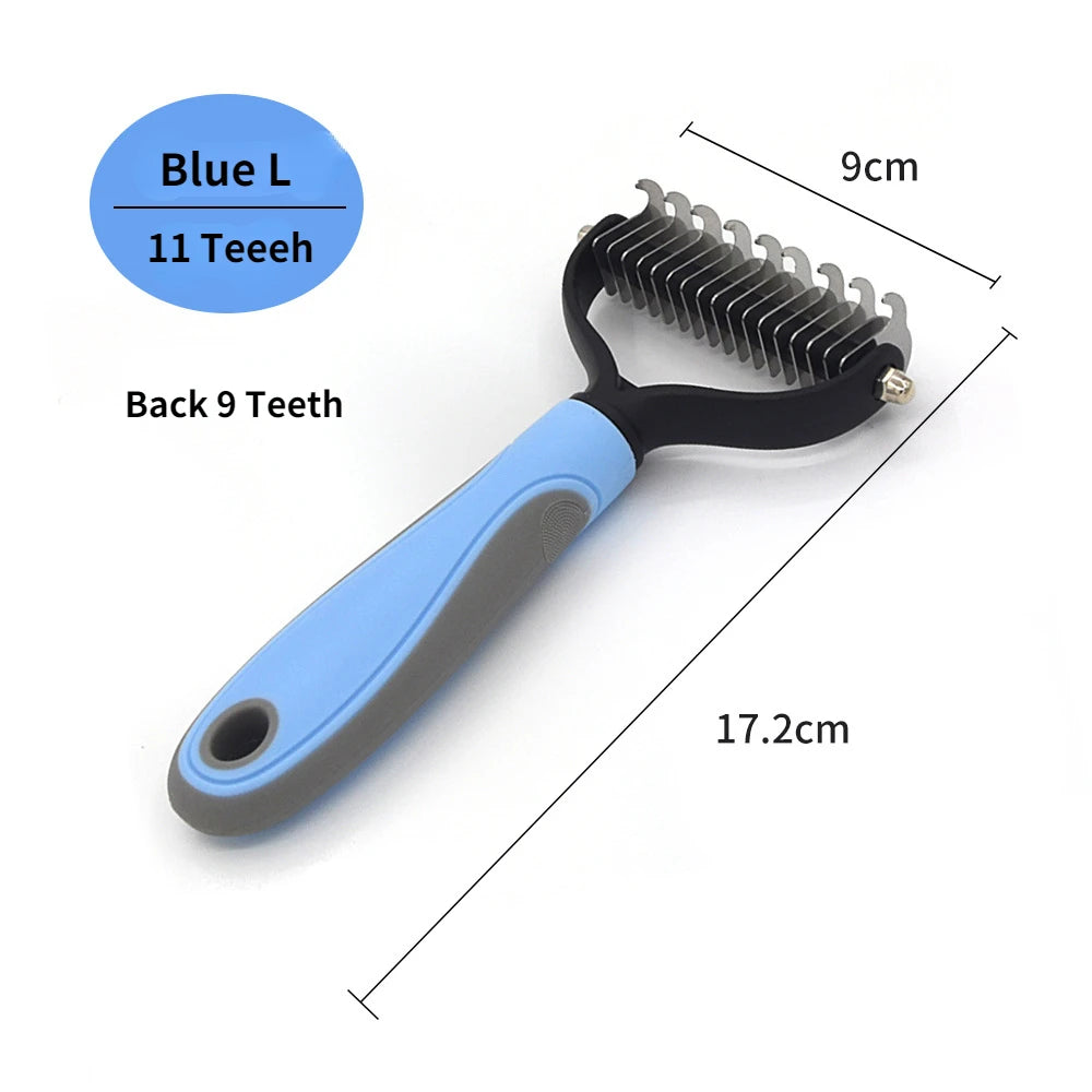 2-in-1 Pet Deshedding Brush | Professional Undercoat Rake