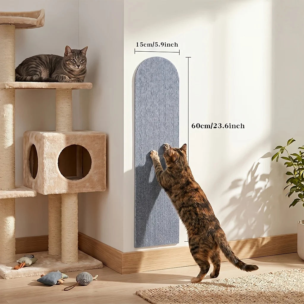 Stop sofa shredding without covering your home in ugly plastic wrap. Give your cat a full-body vertical stretch that actually complements your decor.