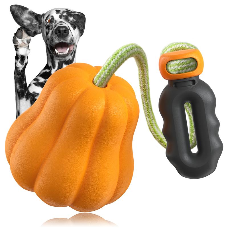 Prokel Pumpkin Rope Toy | Thickened Rubber Tug for Aggressive
