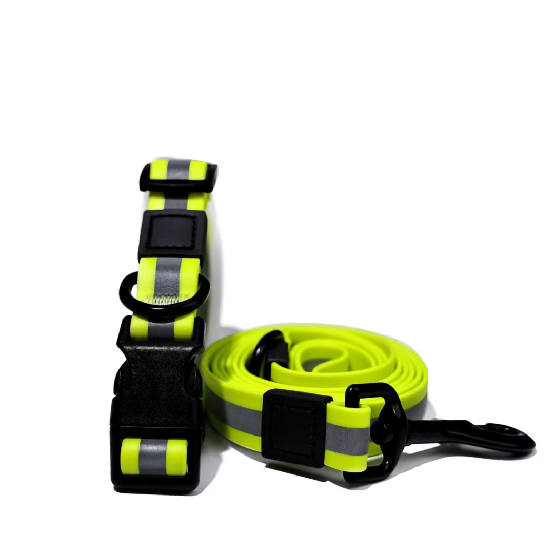 Reflective Dog Leash & Collar Set | High Visibility Night Safety Gear