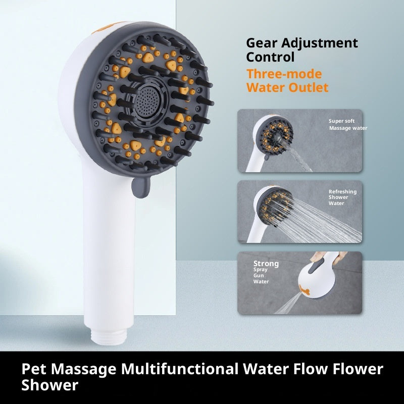 Dog Shower Attachment | 2-in-1 Massage Sprayer & Bath Scrubber