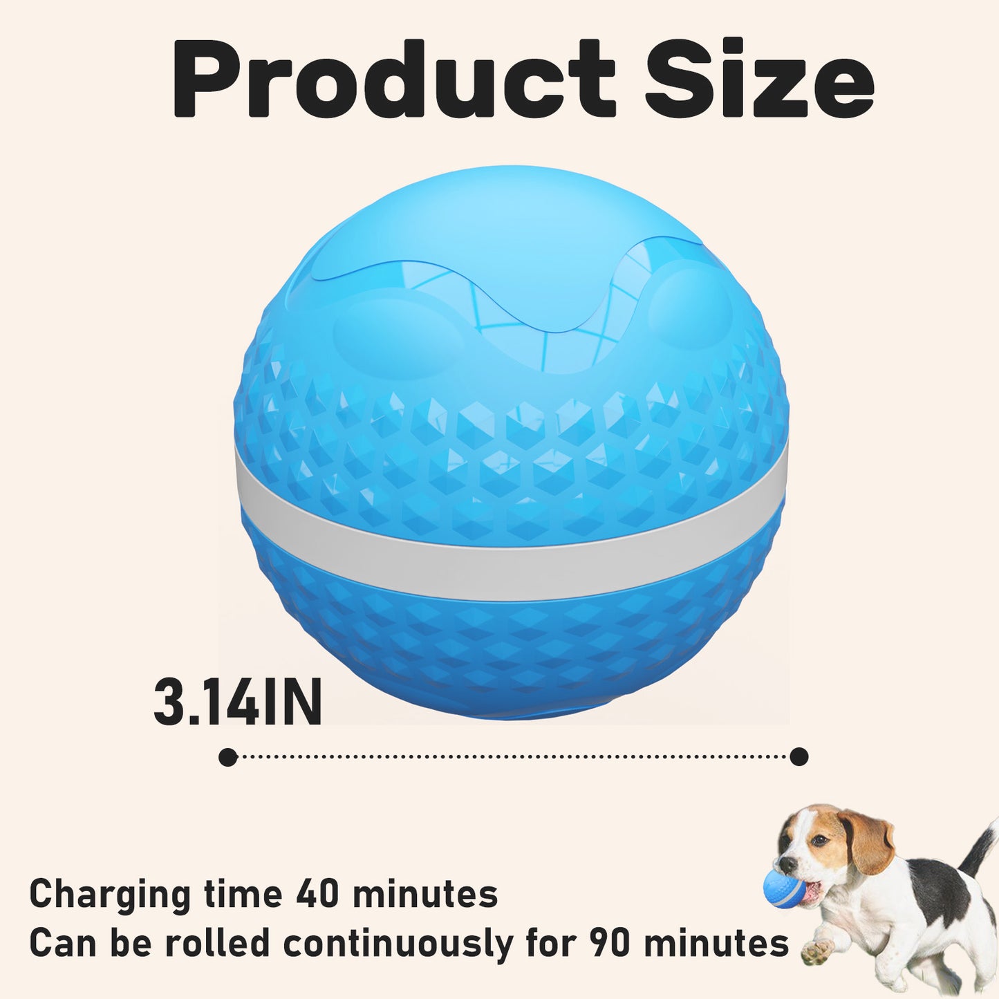 Smart Automatic Dog Ball | Motion Activated LED Toy for Large Dogs