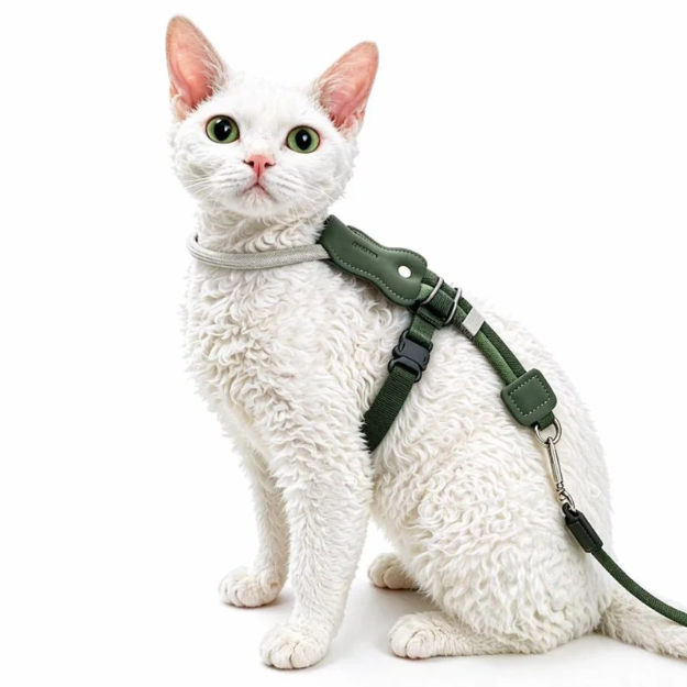 Unlock your indoor cat's natural curiosity with a whisper-light, minimalist harness that fuses absolute escape-proof security with breathtaking modern style.