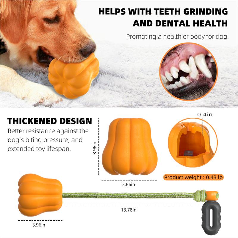 Prokel Pumpkin Rope Toy | Thickened Rubber Tug for Aggressive