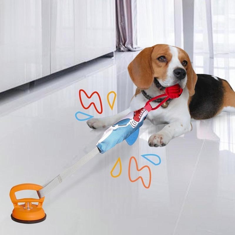 Prokel Shark Suction Cup Dog Toy | Self-Playing Tug of War Rope