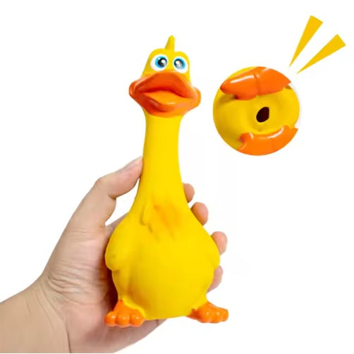Latex Squeaky Duck Dog Toy | Cute Interactive Chew for Puppies