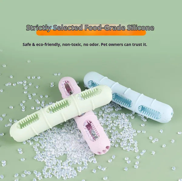 Sausage Dog Chew Toy | Dental Teeth Cleaning Brush & Massager