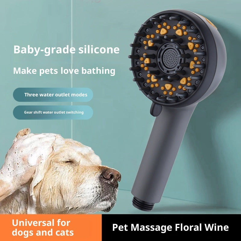 Dog Shower Attachment | 2-in-1 Massage Sprayer & Bath Scrubber