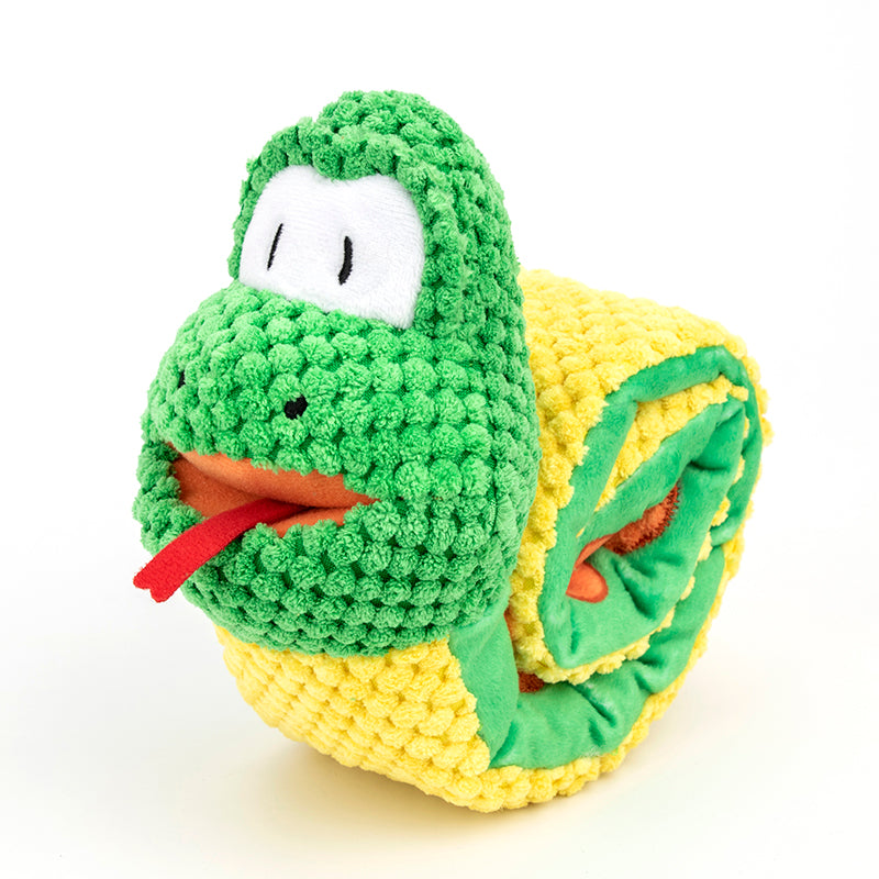 Squeaky Snake Snuffle Toy | Interactive Foraging Puzzle Plush
